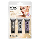 Moon Glitter Holographic Fine Glitter Gel 3 Colour Set 12ml Costume Make Up 1