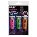Moon Glow Intense Neon UV Face Paint Hot Pink M33663 Costume Make Up 1