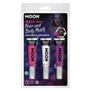 Moon Glow Intense Neon UV Face Paint and Brush M03222 Costume Make Up 1