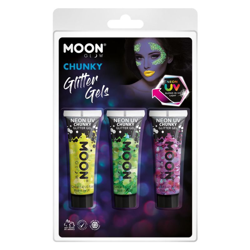 Moon Glow - Neon UV Chunky Glitter Gel M27709 Costume Make Up_1