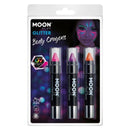 Moon Glow Neon UV Glitter Body Crayons M39580 Costume Make Up 1