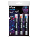 Moon Glow Neon UV Glitter Body Crayons M39603 Costume Make Up 1