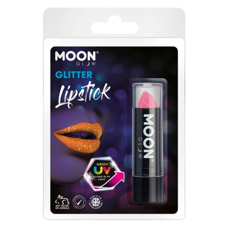 Moon Glow - Neon UV Glitter Lipstick Pink Costume Make Up_1