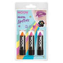 Moon Glow Pastel Neon UV Lipstick Set 3 Colours 5g Costume Make Up 2