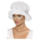 Mop Cap Adult White with Lace Trim Victorian Costume Hat Accessory 1