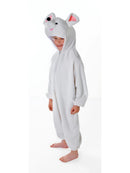 Mouse Costume Plush White Jumpsuit for Kids 2