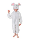 Mouse Costume Plush White Jumpsuit for Kids 1