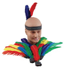 Native American Inspired Indian Headband 2 Feathers Costume Accessory 1