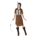 Native American Inspired Warrior Princess Costume Adult Brown 3