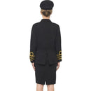 Navy Officer Ladies Costume Black Jacket Skirt Hat 3