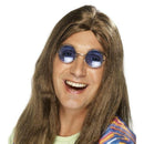 Neil Hippy Wig Adult Brown Centre Parting Costume Accessory 1