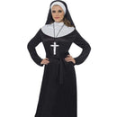 Nun Costume Adult Black White Head Scarf 2