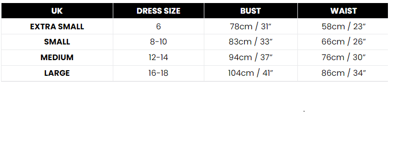 Size Chart Nun Ladies Costume Robe Cross Habit