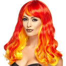 Ombre Devil Flame Wig Adult Red Shoulder Length 1