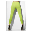 Opaque Footless Tights Neon Green 80s Adult Costume Accessory 1