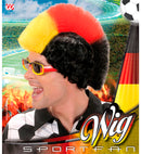Black - Red - Yellow Supporter Man Wig In Box