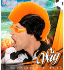 Orange Supporter Man Wig In Box
