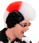 White - Red - White Supporter Man Wig In Box