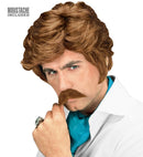 Playboy Wig With Moustache Light Brown - In Box
