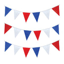 Bunting 15m Rd Wh Blue Triangles Party Goods Unisex_1 PG007