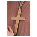 PVC Monks Cross Adult Gold Black Cord Halloween Accessory 2