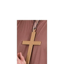 PVC Monks Cross Adult Gold Black Cord Halloween Accessory 1