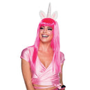 Passion Long Neon Pink Wig for Women 2