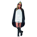 Penguin Party Poncho Black and White Drawstring Bag 2