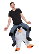 Penguin Piggy Back Costume Adult Fits Up Waist Size 38" 40" 1