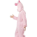 Pig Costume Adult Pink Bodysuit Tail Hood 2
