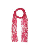 Pink 80s Neon Lace Scarf Costume Accessory 2