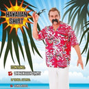 Pink Hawaiian Shirt with Flowers Mens Costume 2