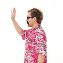 Pink Hawaiian Shirt with Flowers Mens Costume 4