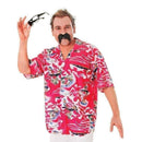 Pink Hawaiian Shirt with Flowers Mens Costume 1