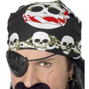 Pirate Bandana Black with Skull Print 1