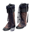 Pirate Boot Tops Brown Distressed Look Costume Accessory 1