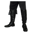 Pirate Boot Covers Black Adult Deluxe Costume Accessory 1