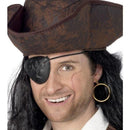 Pirate Eyepatch and Earring Adult Black 1