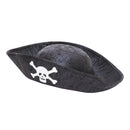 Pirate Hat Black Childs Size Leather Look 1