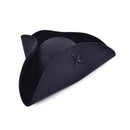 Pirate Tricorn Black Wool Felt Hat 1