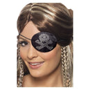 Pirates Eyepatch Adult Black Diamante Motif Costume Accessory 2