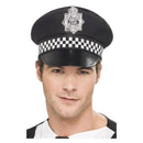 Police Panda Cap Adult Black Check Band Badge 2