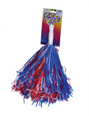 Pom Pom Red White Blue Cheerleader Costume Accessory 1
