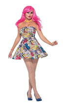 Pop Art Dress Adult Comic Strip Costume 1