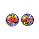 Pop Art " Pow" Earrings Comic Costume Accessories 2