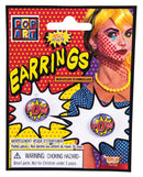 Pop Art " Pow" Earrings Comic Costume Accessories 1