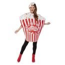Popcorn Costume Adult Red White All In One 1