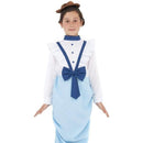 Posh Victorian Costume Kids Blue White Dress Hat 2