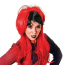 Punk Wig Ladies Red Black Long Hair 1
