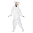 Rabbit Costume Adult White Onesie Nose Hood 4